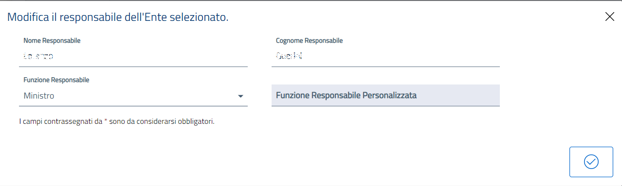 Modifica Responsabile Ente